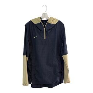 Nike Men's Team On-Field Medium Lightweight Player Hooded Jacket Blue/Gold